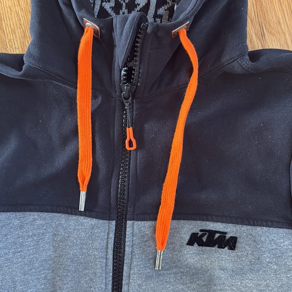 KTM PowerWear Premium Zip Hoodie, Holiday Print Hood, Size Large - Picture 3 of 10